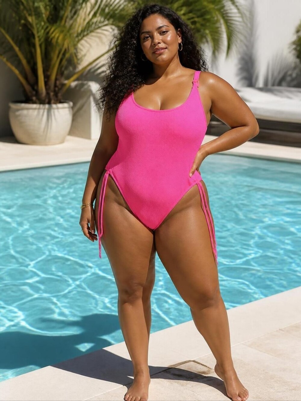 Hurley 2X Pink One-Piece Swimsuit NWT
